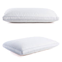 Two white 'Comfi' pillows on a white background